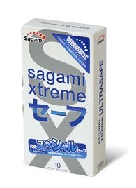 Презервативы Sagami Xtreme Ultrasafe с двойным количеством смазки - 10 шт. - Sagami - купить с доставкой в Обнинске