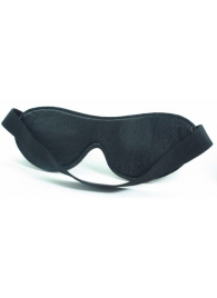 Черная кожаная маска на глаза - БДСМ Арсенал - купить с доставкой в Обнинске