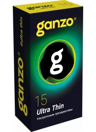 Прозрачные ультратонкие презервативы Ganzo Ultra thin - 15 шт. - Ganzo - купить с доставкой в Обнинске