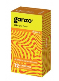 Ароматизированные презервативы Ganzo Juice - 12 шт. - Ganzo - купить с доставкой в Обнинске