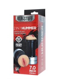 Двусторонний мастурбатор REALSTUFF 2 IN 1 HUMMER MOUTH   VAGINA - ротик и вагина - Dream Toys - в Обнинске купить с доставкой