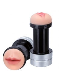 Двусторонний мастурбатор REALSTUFF 2 IN 1 HUMMER MOUTH   VAGINA - ротик и вагина - Dream Toys - в Обнинске купить с доставкой