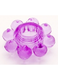 Мягкая фиолетовая гелевая насадка - Toyfa Basic - в Обнинске купить с доставкой