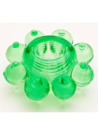 Зеленое эрекционное кольцо-цветок - Toyfa Basic - в Обнинске купить с доставкой