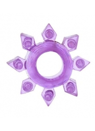Фиолетовое гелевое эрекционное кольцо-звезда - Toyfa Basic - в Обнинске купить с доставкой