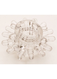 Прозрачное гелевое эрекционное кольцо с шипиками - Toyfa Basic - в Обнинске купить с доставкой