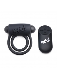 Черное эрекционное виброкольцо 28X Remote Control Vibrating Cock Ring   Bullet - XR Brands - в Обнинске купить с доставкой