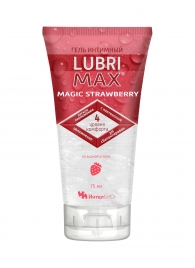 Интимный гель-смазка на водной основе Lubrimax Magic Strawberry - 75 мл. - ИнтелБИО - купить с доставкой в Обнинске