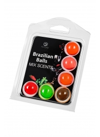 Набор из 6 шариков с ароматизированными массажными маслами Brazilian Balls - Secret Play - купить с доставкой в Обнинске