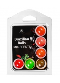 Набор из 6 шариков с ароматизированными массажными маслами Brazilian Balls - Secret Play - купить с доставкой в Обнинске