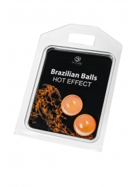 Набор из 2 шариков с массажным маслом Brazilian Balls с разогревающим эффектом - Secret Play - купить с доставкой в Обнинске