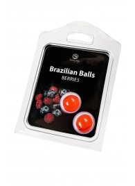 Набор из 2 шариков с массажным маслом Brazilian Balls с ароматом ягод - Secret Play - купить с доставкой в Обнинске