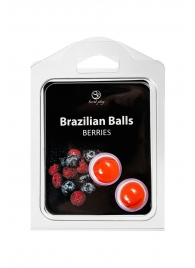 Набор из 2 шариков с массажным маслом Brazilian Balls с ароматом ягод - Secret Play - купить с доставкой в Обнинске