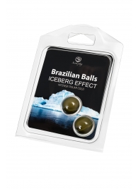 Набор из 2 шариков с массажным маслом Brazilian Balls с ледяным эффектом - Secret Play - купить с доставкой в Обнинске