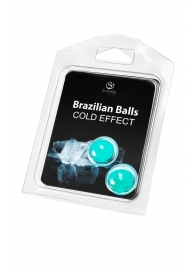 Набор из 2 шариков с массажным маслом Brazilian Balls с охлаждающим эффектом - Secret Play - купить с доставкой в Обнинске