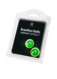 Набор из 2 шариков с массажным маслом Brazilian Balls с эффектом вибрации - Secret Play - купить с доставкой в Обнинске