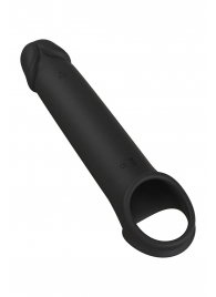 Черная насадка-удлинитель с вибрацией Vibrating Extender With Remote - Dream Toys - в Обнинске купить с доставкой