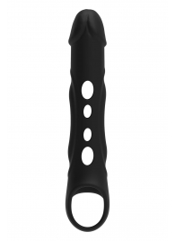 Черная насадка-удлинитель Vibrating Extender With Remote с вибрацией - Dream Toys - в Обнинске купить с доставкой