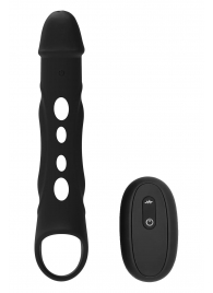 Черная насадка-удлинитель Vibrating Extender With Remote с вибрацией - Dream Toys - в Обнинске купить с доставкой