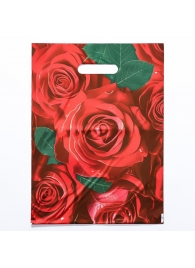 Пакет с цветочным принтом и вырубной ручкой (30х40 см) - Сима-Ленд - купить с доставкой в Обнинске