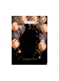 Пакет с вырубной ручкой и принтом в виде шариков (30х40 см) - Сима-Ленд - купить с доставкой в Обнинске