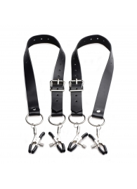 Ремни с зажимами для половых губ Spread Labia Spreader Straps with Clamps - XR Brands - купить с доставкой в Обнинске