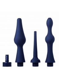 Набор из 3 универсальных насадок для анального душа Universal 3 Piece Silicone Enema Attachment Set - XR Brands - купить с доставкой в Обнинске