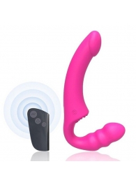 Розовый безремневой страпон Straples Strap-On Dildo - Erokay - купить с доставкой в Обнинске