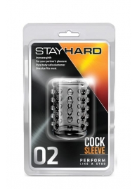 Прозрачная насадка на пенис с шишечками STAY HARD COCK SLEEVE 02 CLEAR - Blush Novelties - в Обнинске купить с доставкой