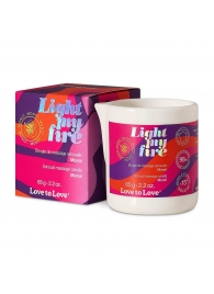 Массажная свеча Light My Fire с ароматом моной - 80 мл. - Love to Love - купить с доставкой в Обнинске