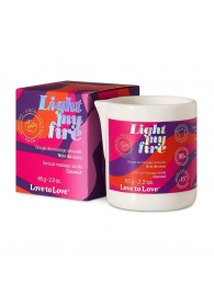 Массажная свеча Light My Fire Coconut с ароматом кокоса - 65 гр. - Love to Love - купить с доставкой в Обнинске