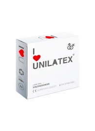 Ультратонкие презервативы Unilatex Ultra Thin - 3 шт. - Unilatex - купить с доставкой в Обнинске