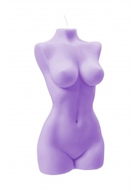 Фиолетовая интерьерная свеча в форме женского торса - 850 гр. - Pecado - купить с доставкой в Обнинске