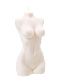 Белая интерьерная свеча в форме женского торса - 850 гр. - Pecado - купить с доставкой в Обнинске