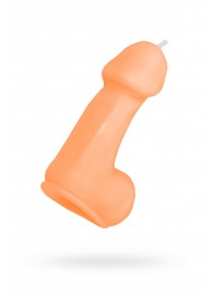 Оранжевая свеча в форме пениса - 47 гр. - Pecado - купить с доставкой в Обнинске