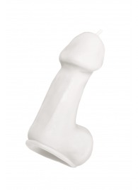 Белая свеча в форме пениса - 47 гр. - Pecado - купить с доставкой в Обнинске