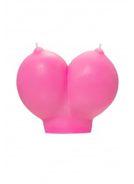 Розовая свеча «Сиськи» - 150 гр. - Pecado - купить с доставкой в Обнинске