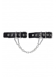 Черные оковы из одного ремешка с люверсами - Pecado - купить с доставкой в Обнинске