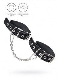 Черные оковы из одного ремешка с люверсами - Pecado - купить с доставкой в Обнинске