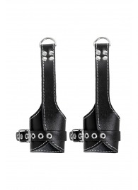 Черные подвесы с белой строчкой - Pecado - купить с доставкой в Обнинске