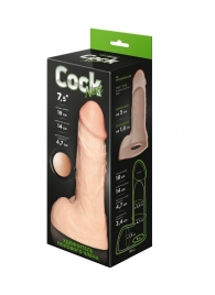 Телесный фаллоудлинитель с мошонкой Cock Next - 19 см. - LOVETOY (А-Полимер) - в Обнинске купить с доставкой