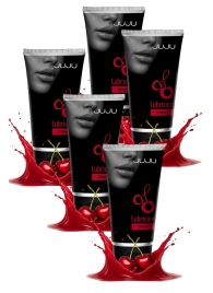 Набор из 5 съедобных лубрикантов JUJU со вкусом вишни - JuJu - купить с доставкой в Обнинске