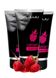Набор из 3 съедобных лубрикантов JUJU со вкусом малины - JuJu - купить с доставкой в Обнинске