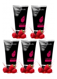 Набор из 5 съедобных лубрикантов JUJU со вкусом малины - JuJu - купить с доставкой в Обнинске