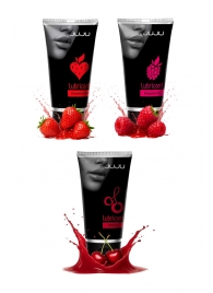 Набор из 3 съедобных лубрикантов JUJU (клубника, малина, вишня) - JuJu - купить с доставкой в Обнинске