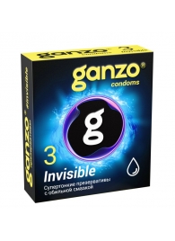 Супертонкие презервативы Ganzo Invisible - 3 шт. - Ganzo - купить с доставкой в Обнинске
