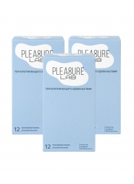 Набор из 3 упаковок ультратонких презервативов Pleasure Lab (по 12 шт.) - Pleasure Lab - купить с доставкой в Обнинске