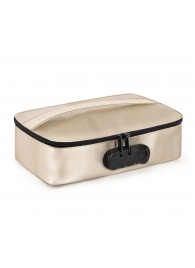 Золотистая сумочка для хранения игрушек Discreet Box - Dorcel - купить с доставкой в Обнинске