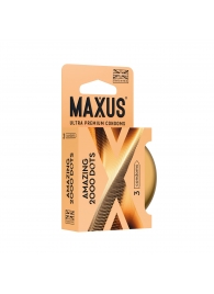 Точечные презервативы MAXUS 2000 Amazing Dots с железным кейсом - 3 шт. - Maxus - купить с доставкой в Обнинске