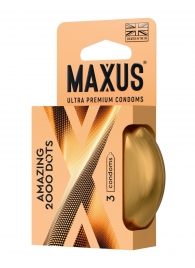 Точечные презервативы MAXUS 2000 Amazing Dots с железным кейсом - 3 шт. - Maxus - купить с доставкой в Обнинске